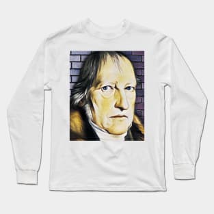 Georg Wilhelm Friedrich Hegel yellow Portrait | Georg Wilhelm Friedrich Hegel Artwork 9 Long Sleeve T-Shirt